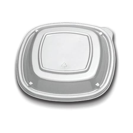 Forum 7 Clear Low Dome Vented Square Lid, PK432